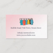 Strijkdroog Wasgoed Strijkdroog Reinigen Visitekaartje (Achterkant)