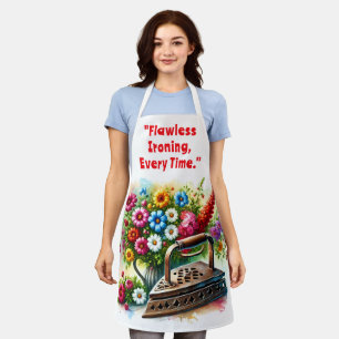  strijkijzer Bloemen Strijkmachine Stomerij Stomer Schort