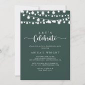Strijklichten Groen Laten we feest vieren Kaart (Voorkant)