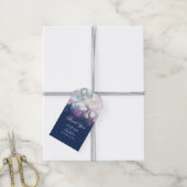 Strijklichten Marine bruiloft Cadeaulabel (Met Touw)