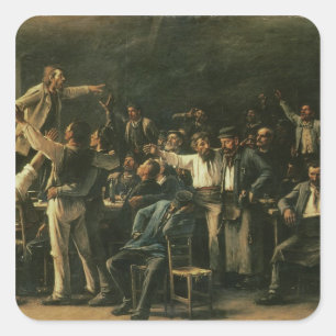 Strike, 1895 vierkante sticker