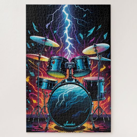 Strike A Beat Drum Set Legpuzzel (Verticaal)