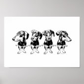 'Strike A Pose Dex' Flippy Ear Dex Art Print (Voorkant)