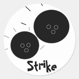 Strike - Bowling Ronde Sticker