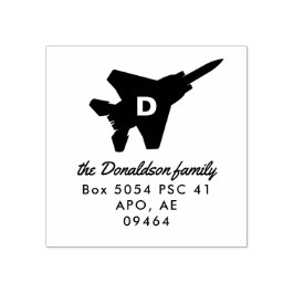 Strike Eagle F-15E Jet Monogram Adresstempel Rubberstempel
