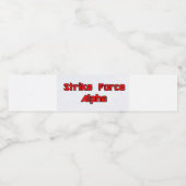 Strike Force Alpha Waterfles Etiket (Enkel label)
