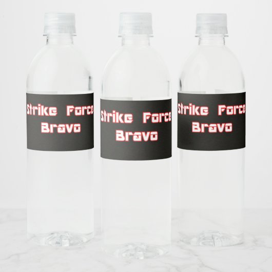 Strike Force Bravo Waterfles Etiket (Flessen)
