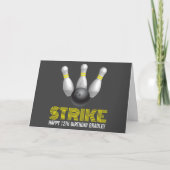 Strike! Moderne verjaardag voor bowlen Kaart (Voorkant)