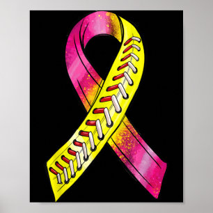 Strike Out Borstkanker Bewustzijnsdag Roze Lint Poster