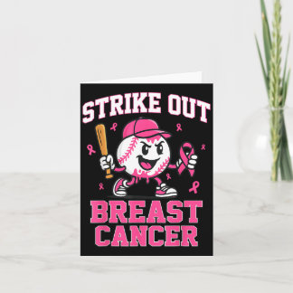 Strike Out Borstkanker Honkbal Ijs Drip Kaart