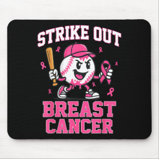 Strike Out Borstkanker Honkbal Ijs Drip Muismat