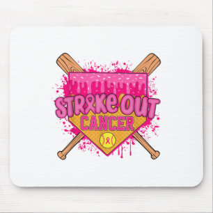 Strike Out Borstkanker Warrior Softbal Drip Home Muismat