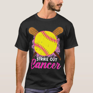Strike Out Breast Cancer Awareness Day Pink Ribbon T-shirt