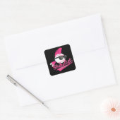 "Strike Out" Breast Cancer Grey Sticker (Envelop)