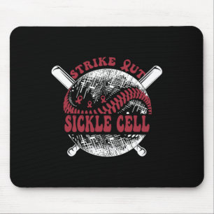 Strike Out Sickle Cell Baseball Lover Sickle Cell Muismat