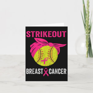 Strike Out Softball Borstkanker Bewustzijn Rommeli Kaart