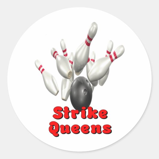 Strike Queens Ronde Sticker (Voorkant)