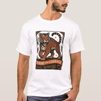 Strike Some Courage Tiger Badge T-Shirt