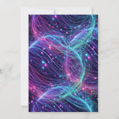 Strike Up Some Fun Neon Glow Bowling Birthday Kaart (Achterkant)