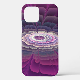 Strikende bloem Kleurrijke abstracte fractale kuns iPhone 12 Hoesje