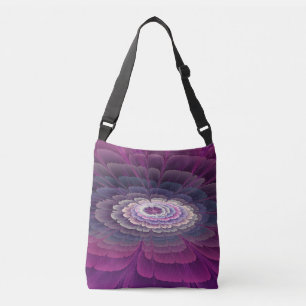 Strikende Bloem Kleurrijke Abstracte Fractale Kuns Crossbody Tas