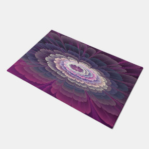 Strikende bloem kleurrijke abstracte fractale kuns deurmat