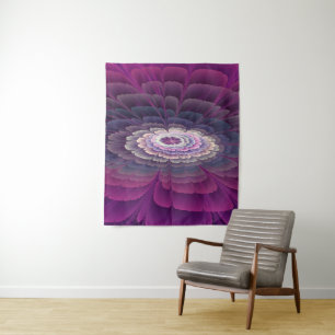 Strikende bloem kleurrijke abstracte fractale kuns wandkleed