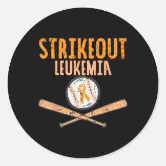 Strikeout leukemie Bysebyll Oranje lintkanker A Ronde Sticker