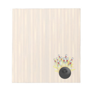 STRIKER! Bowling Ball en Pins Notitieblok