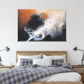 Strikethrough stretched canvas Print (Insitu (Slaapkamer))