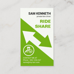 Striking Arrow Taxi Travel Routes Ride Share Visitekaartje