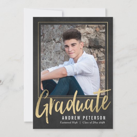 Striking Confiance Graduation Invitation (Devant)