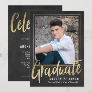 Striking Confiance Graduation Invitation