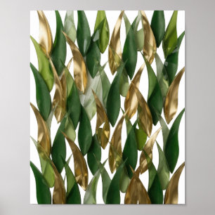 Striking Gold LEAFY FUSION 3D Tekst Kunst Poster