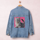 Striking Gray Tabby Cat with Green Eyes (Hangar)