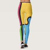 Striking Jigsaw-patroon Leggings (Achterkant)