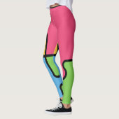 Striking Jigsaw-patroon Leggings (Links)