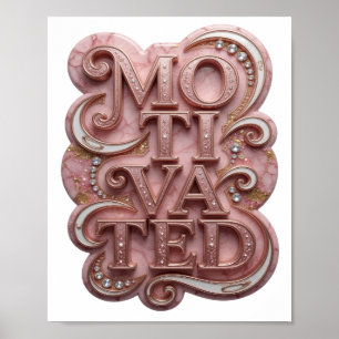 Striking Roze GEMOTIVEERD Poster