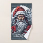 Striking Samurai Santa Claus (Serviette à main)
