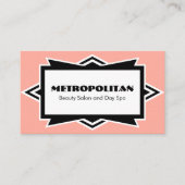 Striking Simple Art Deco Custom Color Visitekaartje (Voorkant)