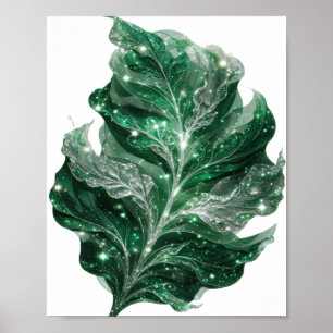 Striking Zilver GROENE BLAJEREN MET STERREN Poster