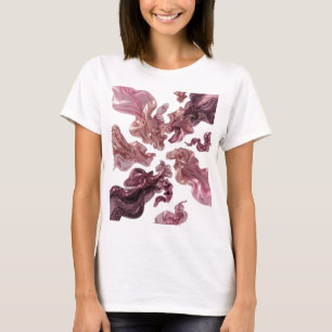 Striking Zilveren Vliegende Stof Overhemd Design T-shirt