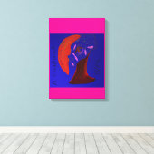 Strikingly Beautiful Creature Canvas Afdruk (Insitu (Houten vloer))