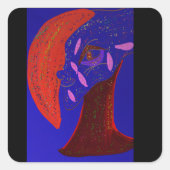 Strikingly Beautiful Creature Square Stickers (Devant)