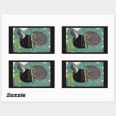 Strikt zakelijk rechthoekige sticker (Vel)