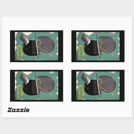 Strikt zakelijk rechthoekige sticker (Vel)