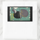 Strikt zakelijk rechthoekige sticker (Tas)