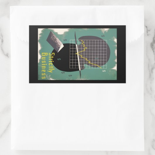 Strikt zakelijk rechthoekige sticker (Tas)