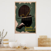 Strikt zakelijk  Retro WPA-Poster Poster (Keuken)