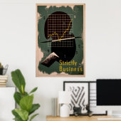 Strikt zakelijk  Retro WPA-Poster Poster (Thuiskantoor)